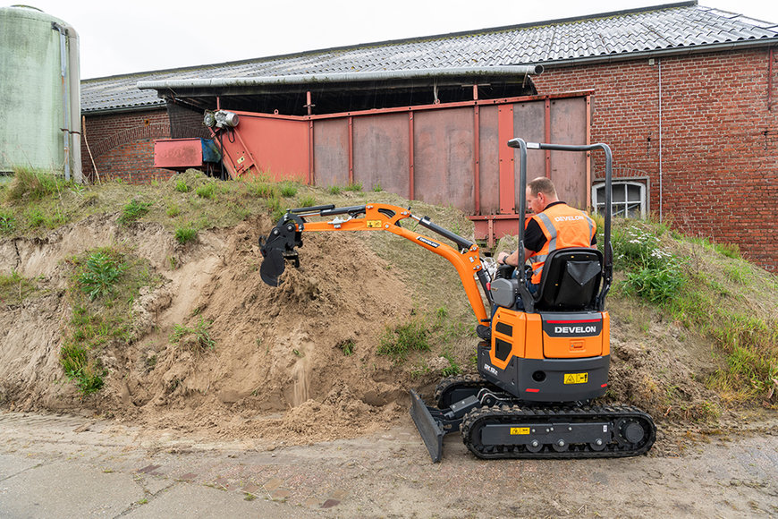 Nueva miniexcavadora Develon DX10Z-7 de alto rendimiento